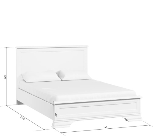 Кровать Kentaki белый, арт. LOZ140x200 фото 3