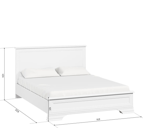 Кровать Kentaki белый, арт. LOZ160x200 фото 5