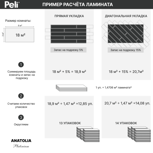 Ламинат Peli Anatolia AN PLT 905 Дуб Голд фото 8